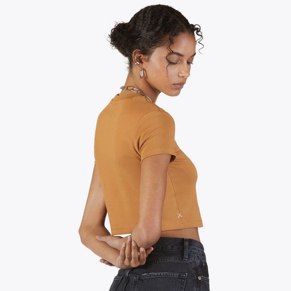 🔥 4/$20 Cuts Clothing Tomboy Cropped tee - Caramel - Picture 4 of 5